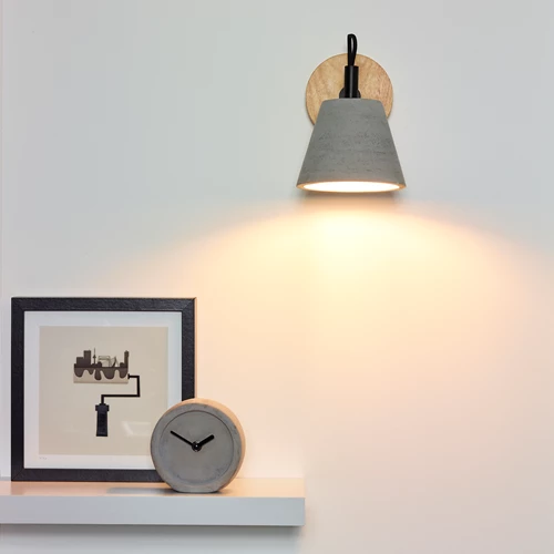 Lucide POSSIO - Applique murale - 1xE14 - Gris - ambiance 1